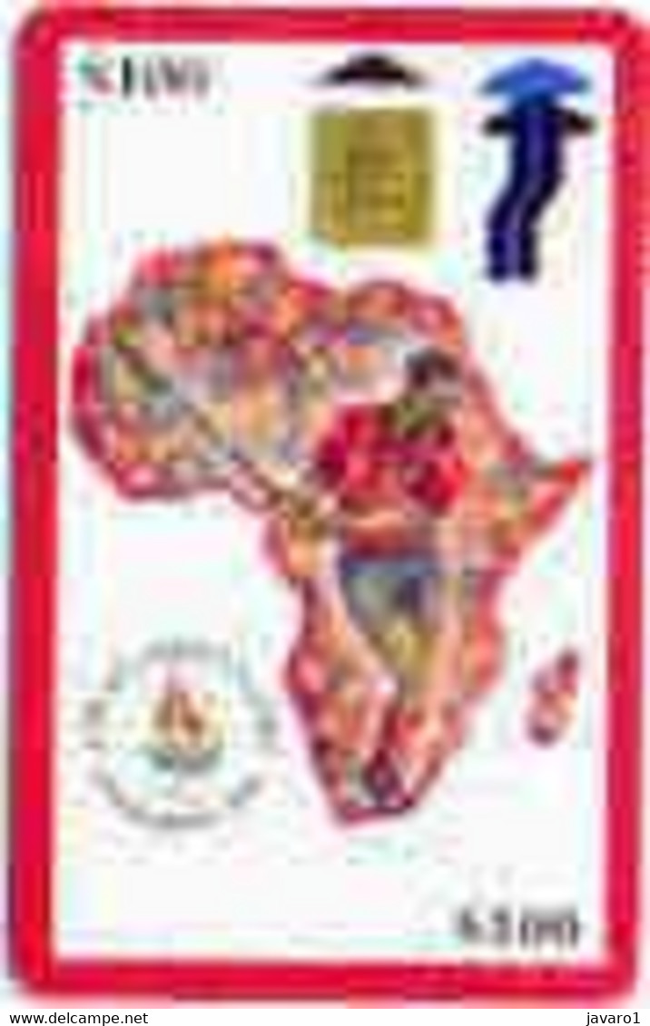 ZIMBABWE : ZIM05 $100 Map Of Africa + Hockey USED - Zimbabwe