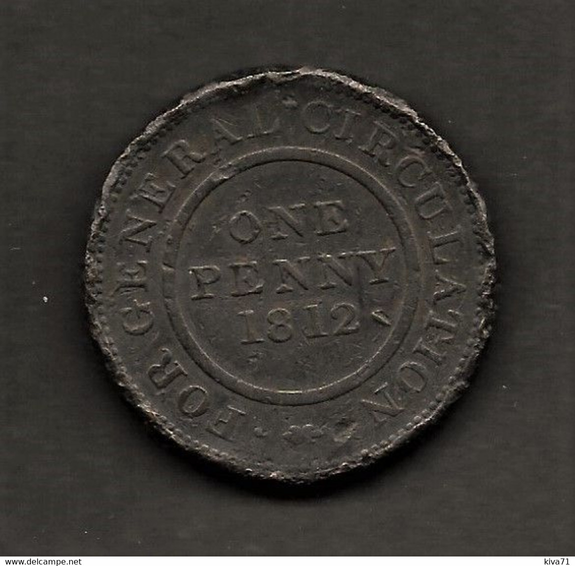 1 Penny Token "Birmingham & Warwickshire " 1812 Pour Circulation Générale (refn7717) - C. 1 Penny