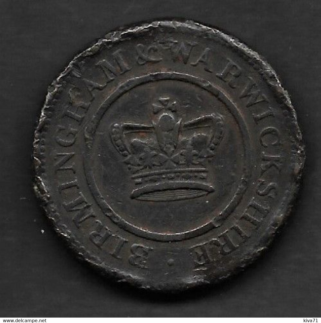 1 Penny Token "Birmingham & Warwickshire " 1812 Pour Circulation Générale (refn7717) - C. 1 Penny