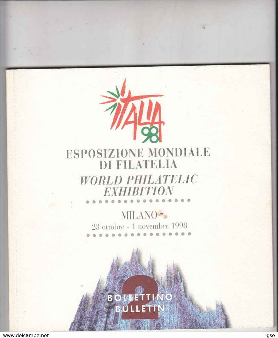 WORLD PHILATELIC EXHIBITION -  MILANO - 1998 - Philatélie Et Histoire Postale