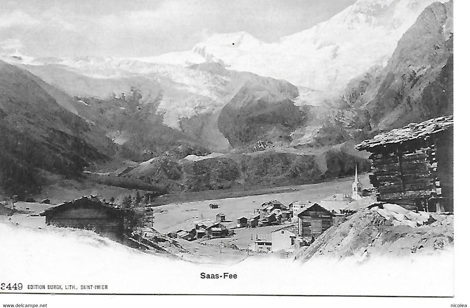 CPA - SUISSE - SAAS FEE - VERS 1900 - EDITION BURGY A SAINT IMIER - CARTE NON POSTEE TRES BON ETAT - Saas-Fee