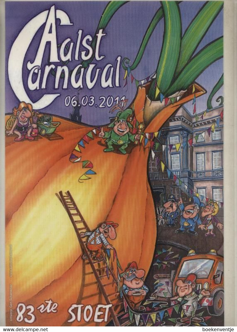 Aalst Karnaval - Kleine Geplastifieerde Affiche (A4 Formaat) 83ste Stoet Aalst Carnaval 06.03.2011 - Fasching & Karneval