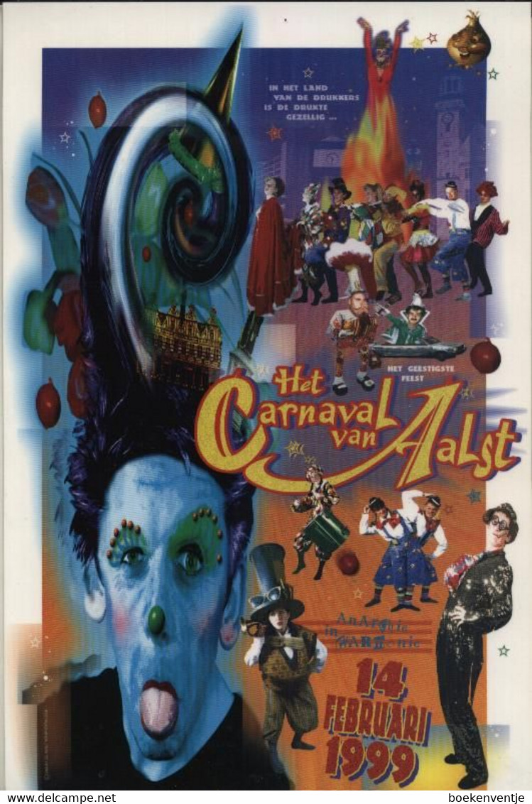 Aalst Karnaval - Kleine Geplastifieerde Affiche (A4 Formaat) Aalst Carnaval 14 Februari 1999 - Carnival