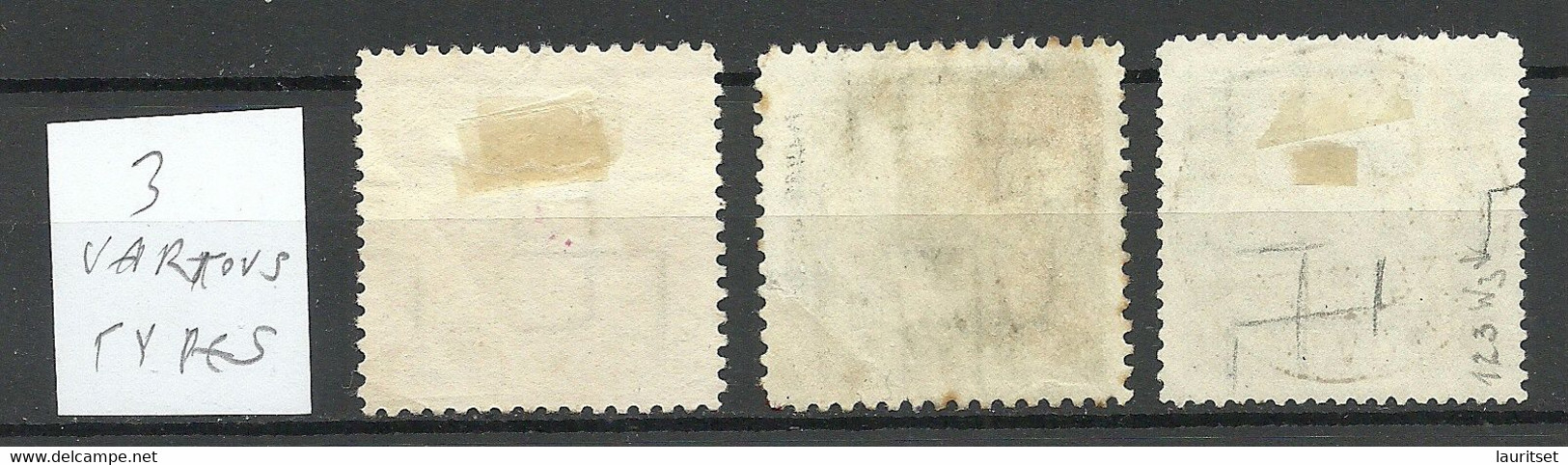 LETTLAND Latvia 1929 Michel 123 = 3 Various Types O - Lettonia