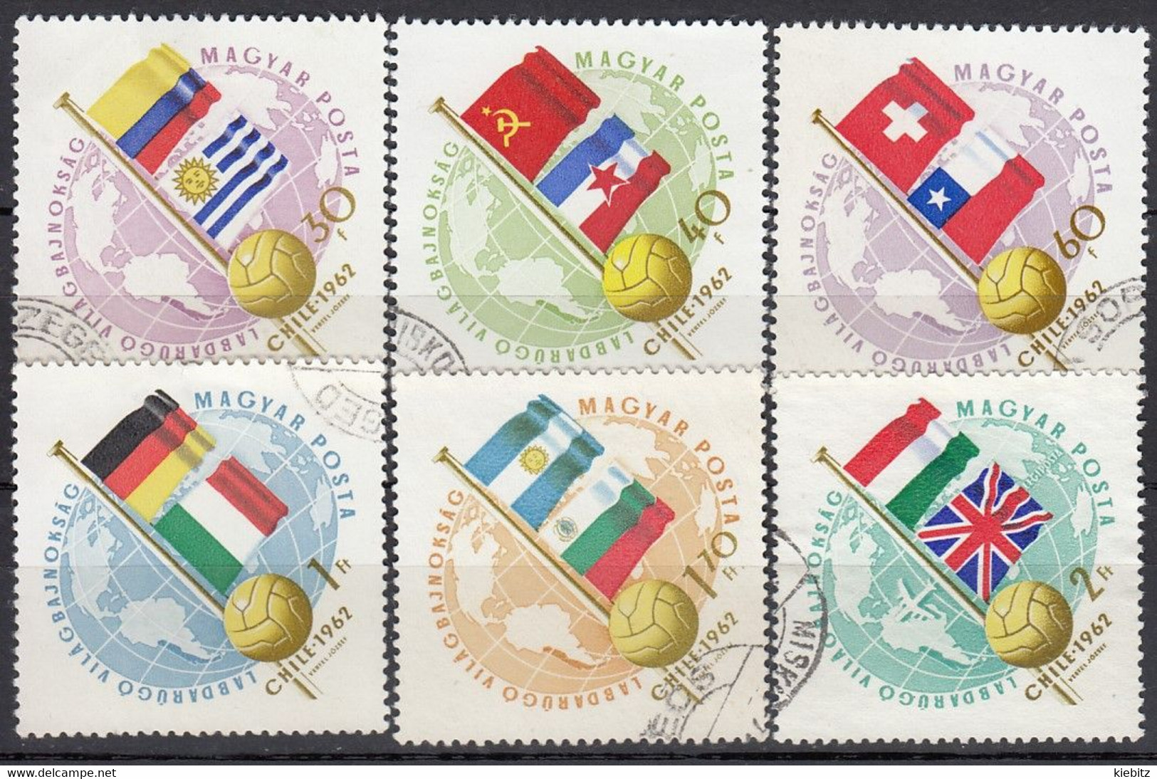 Ungarn 1962 - MiNr.1830-1835 Used - 1962 – Chile