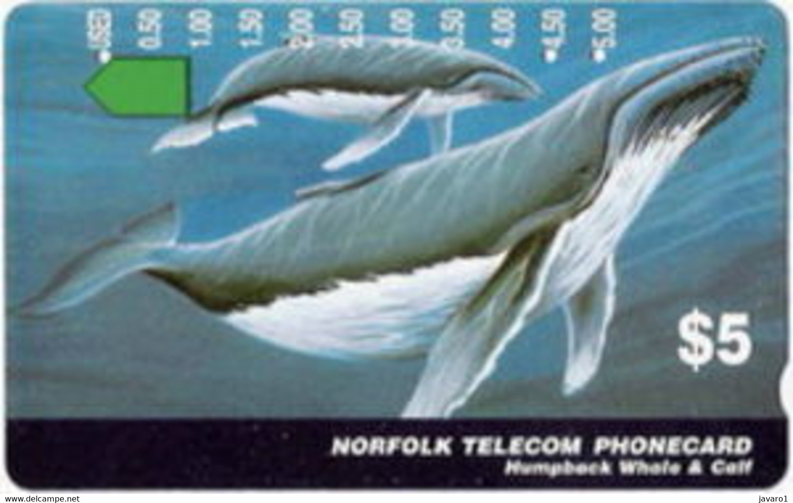 NORFOLK : NOF06 $5  Whale And Calf MINT - Norfolk Eiland