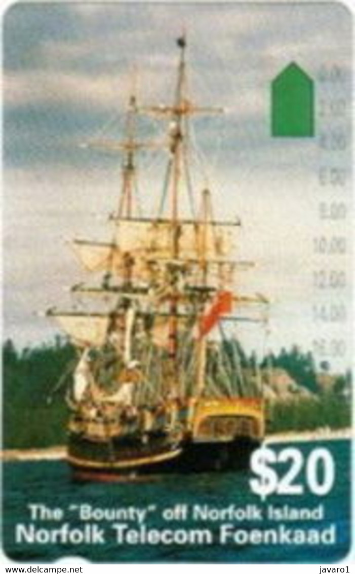 NORFOLK : NOF03 $20 The Bounty Ship USED - Isla Norfolk