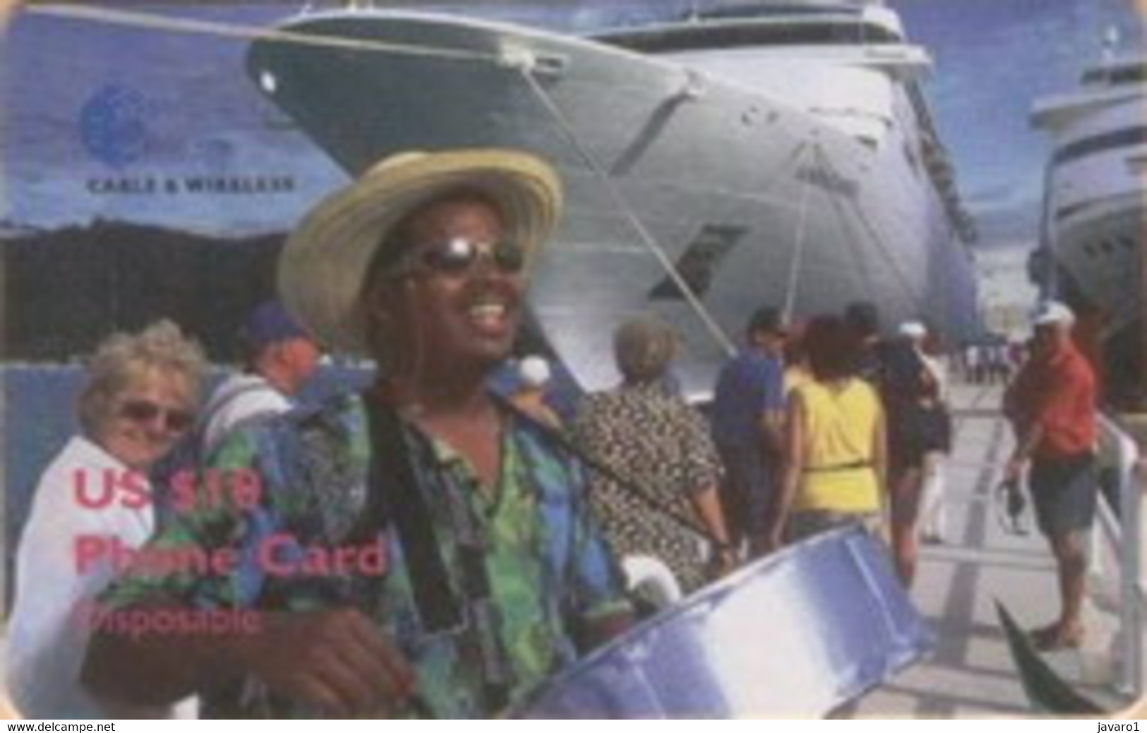 BVI : C01 US$10 Cruiseship White Reverse USED - Virgin Islands