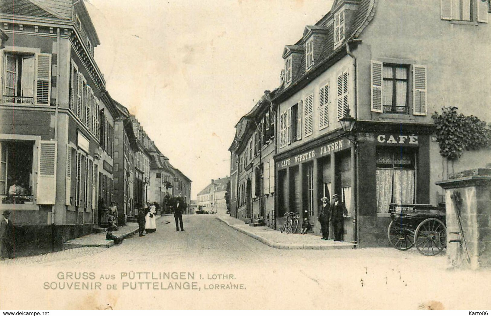 Gruss Aux Püttlingen I. Tothr. * Puttelange * Café W. PETER JANSEN - Puttelange