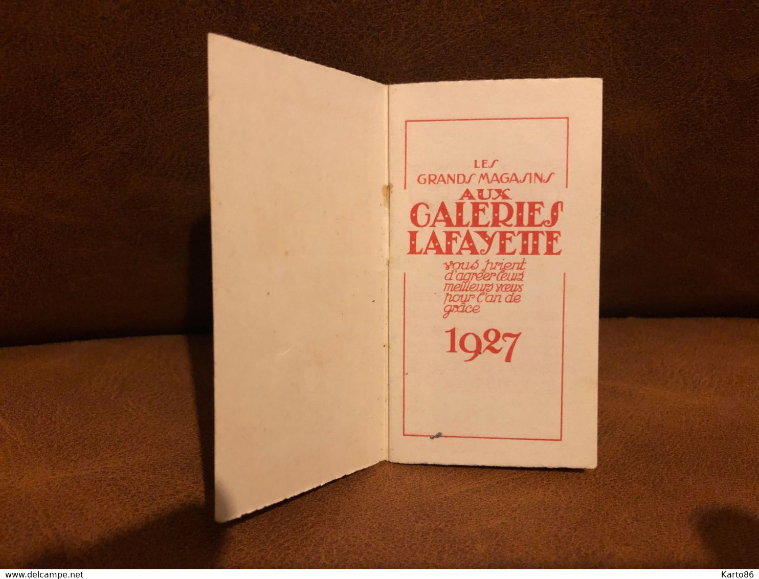 Aux Galeries LAFAYETTE * Petit Calendrier Illustré 1927 * Art Nouveau Jugendstil * Calendar Almanach Lafayette - Petit Format : 1921-40
