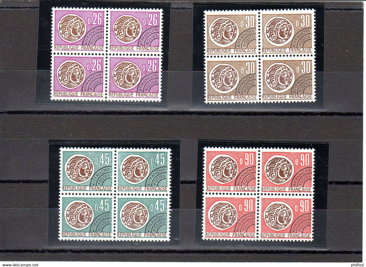 1971 - 4  Blocs De 4 Timbres  : N ° 130 à  133 - 1964-1988