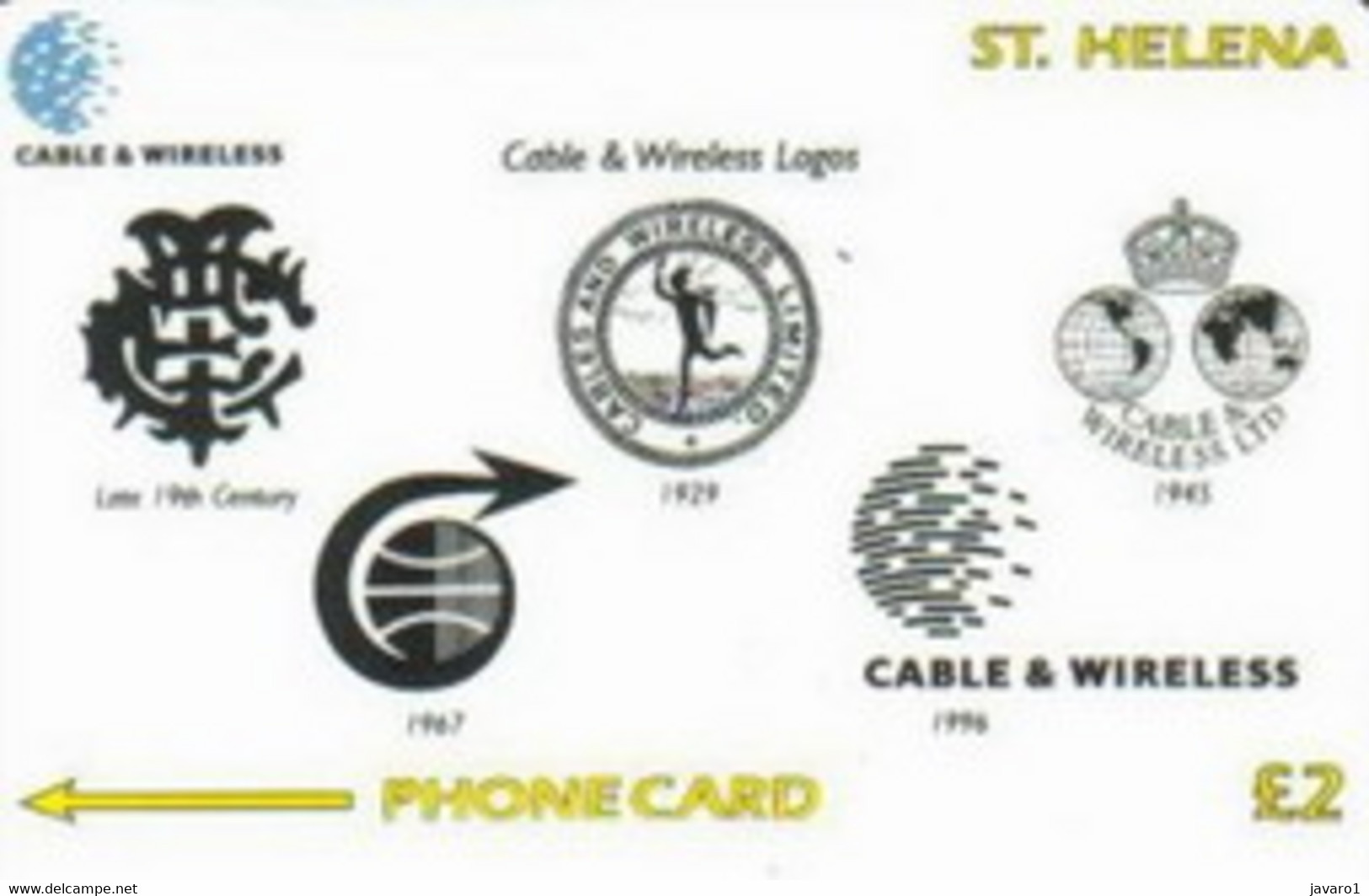 STHELENA : STH30 L.2  Cable+Wireless Logo)s MINT - Isla Santa Helena