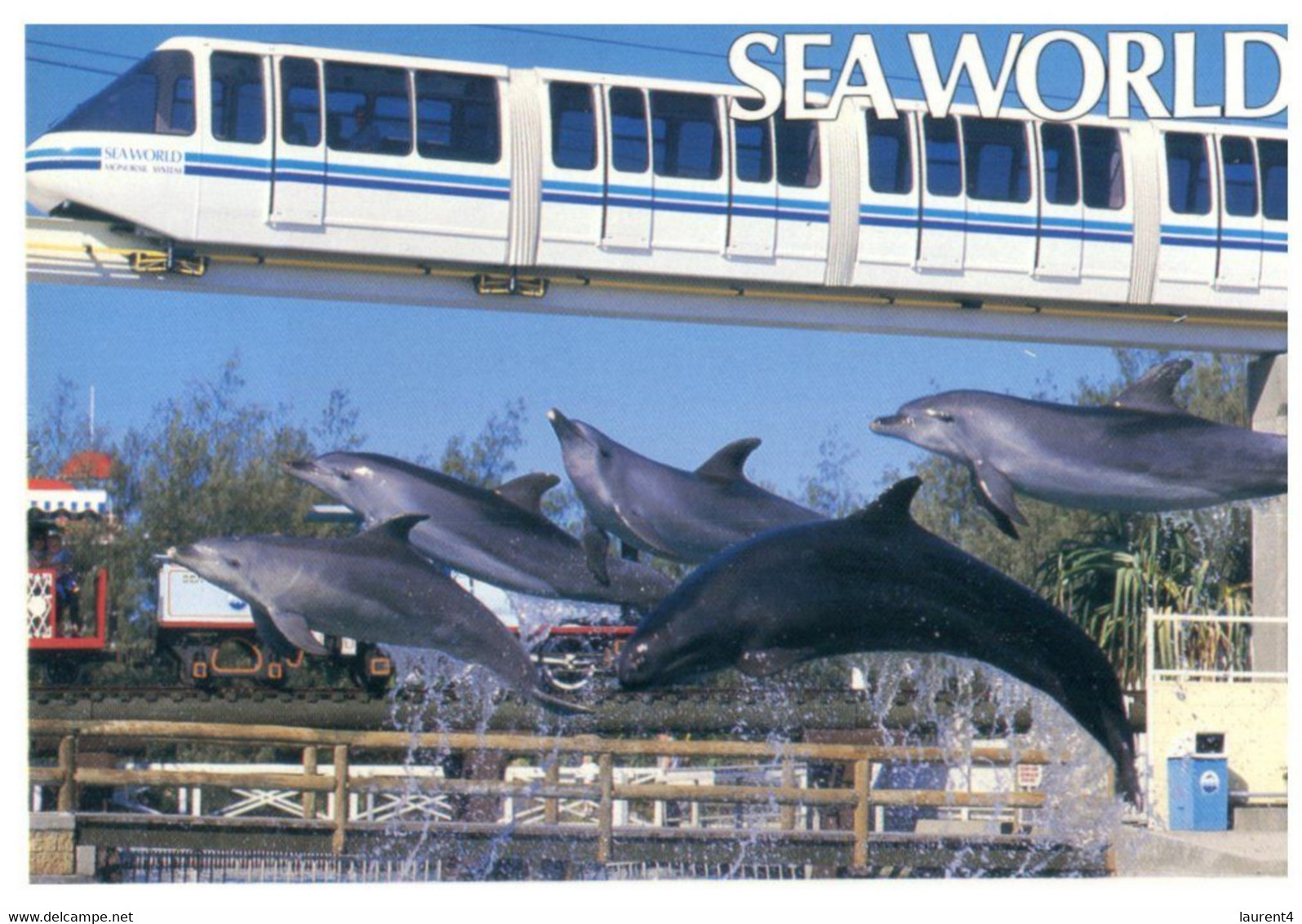 (CC 3) Australia - QLD - Sea World Monorail Dolphin (aerial Tramway) - Tramways