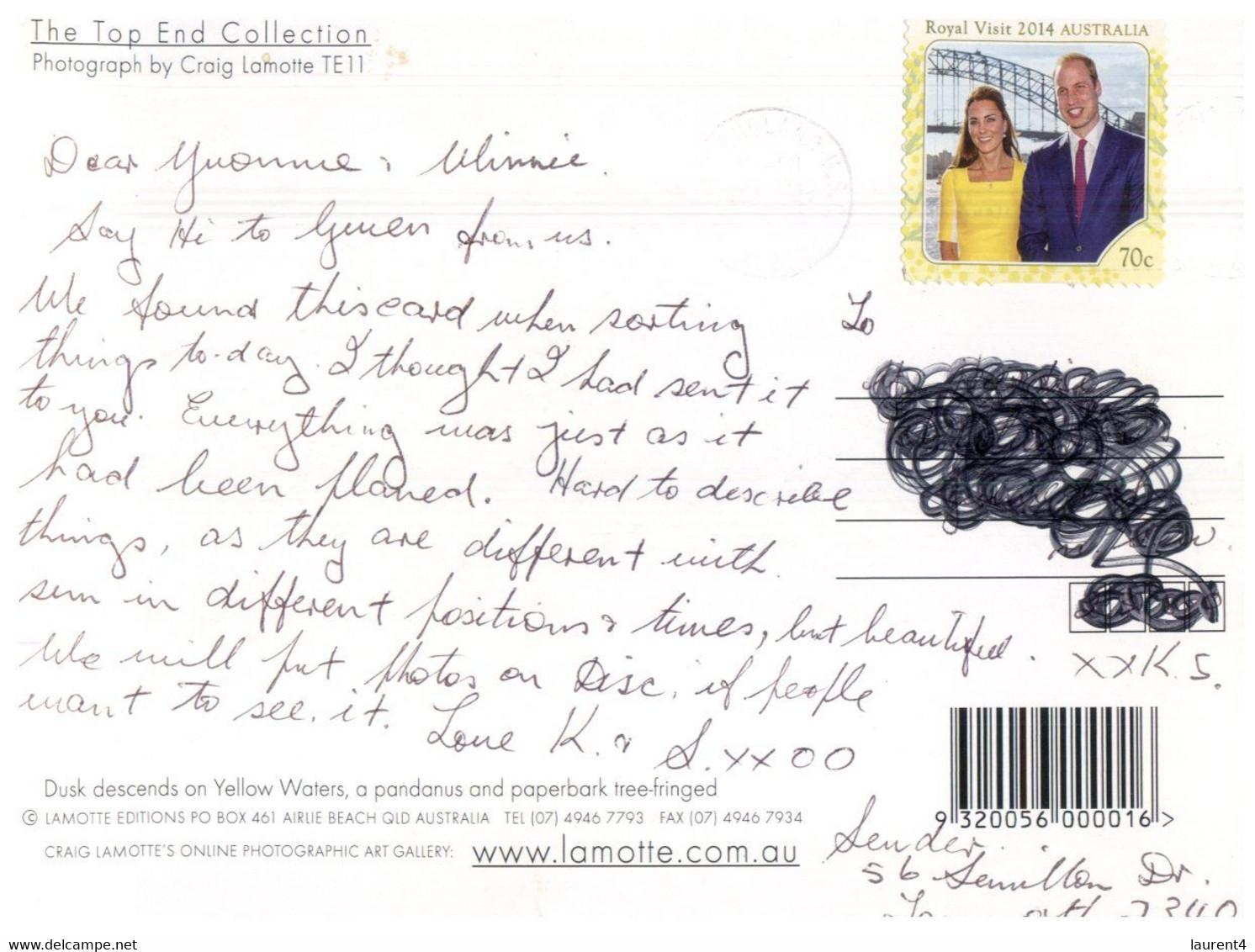 (CC 5) Australia - NT - Kakadu Yellow River (with Royal Couple Stamp) - Kakadu