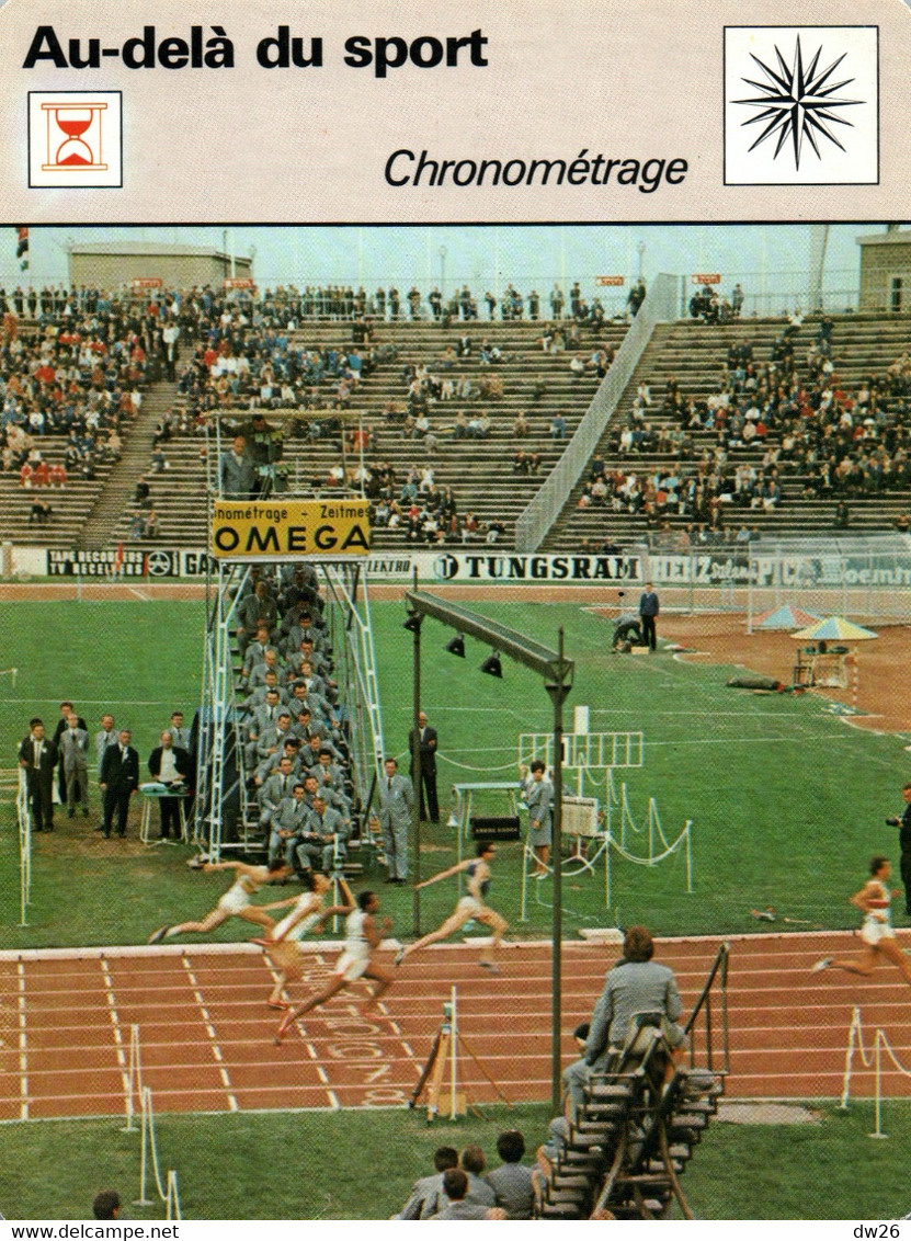 Fiche Sports: Au Delà Du Sport - Le Chronométrage - Photo Oméga - Editions Rencontres 1977 - Deportes