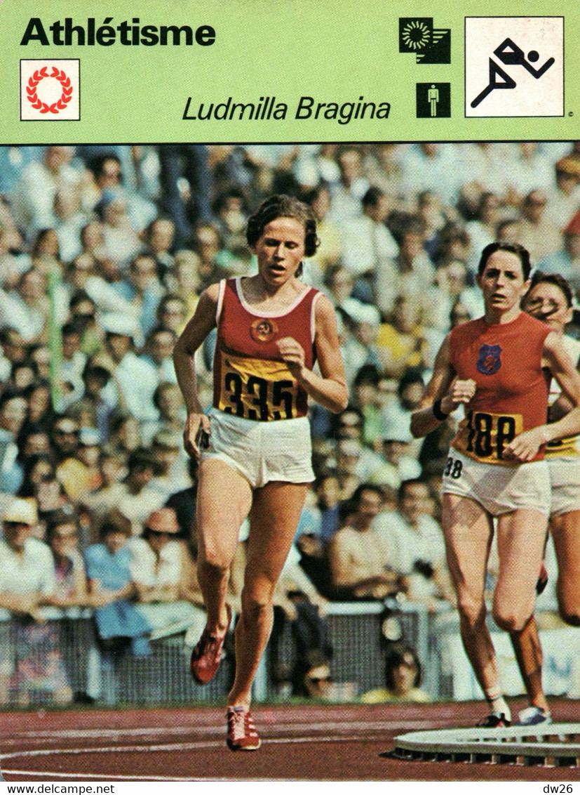 Fiche Sports: Athlétisme - Course Demi-fond: Ludmilla Bragina (U.R.S.S.), Recordwoman Du Monde 1500 M - Sports