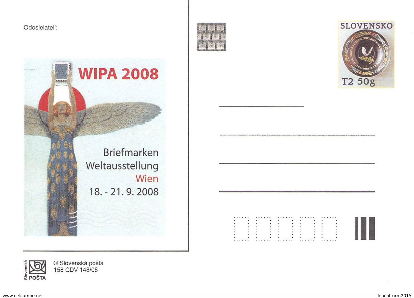 SLOVAKIA - STATIONARY POSTCARD 2008 CDV 158 Unc //Q91 - Cartoline Postali