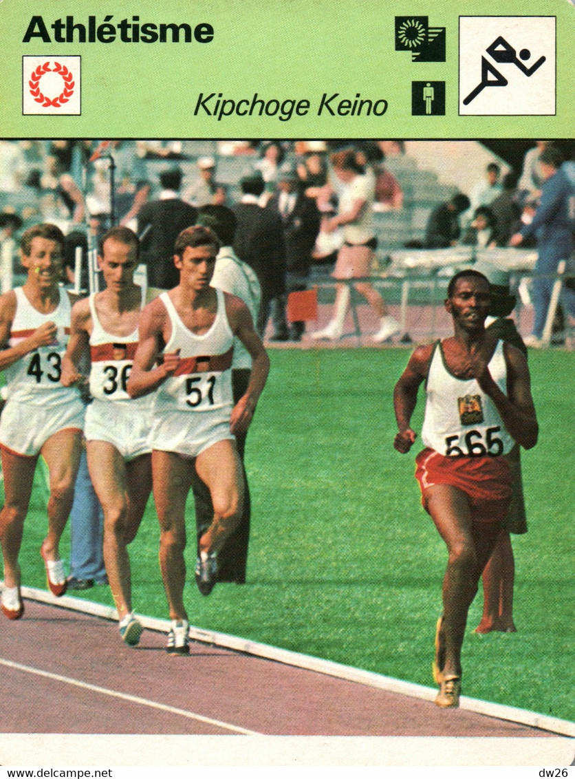 Fiche Sports: Athlétisme - Course Demi-fond: Kipchoge Keino, Champion Olympique 1968-1972 - Recordman Du Monde 5000 M - Deportes