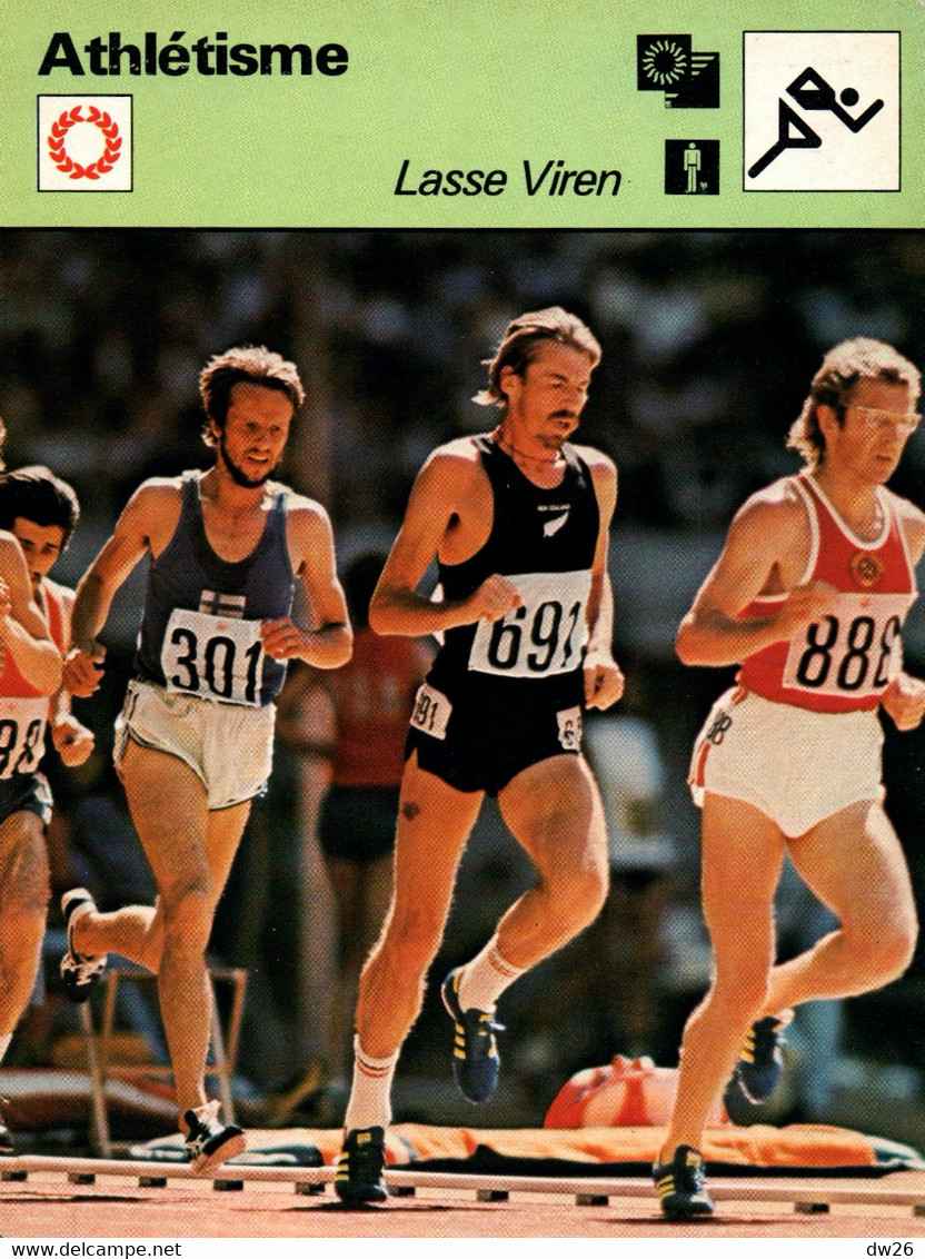 Fiche Sports: Athlétisme - Course Demi-fond: Lasse Viren, Champion Olympique 1972-1976 Et Recordman Du Monde 5000 M - Sport