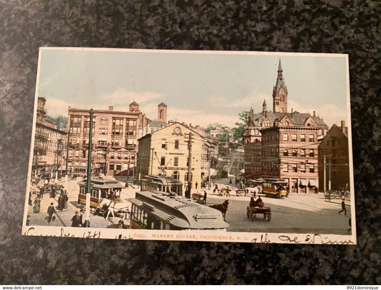 MARKET SQUARE, PROVIDENCE, R. I - Used With Stamp  1904 With Tram - Providence