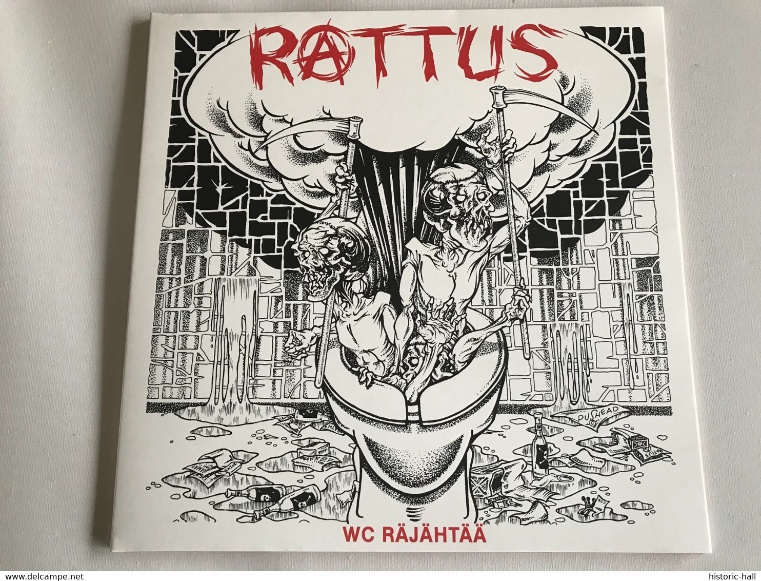 RATTUS - Wc Rajahtaa - LP RED 300 Ex - Punk