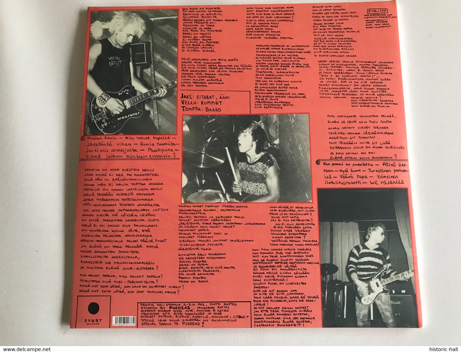 RATTUS - Wc Rajahtaa - LP RED 300 Ex - Punk