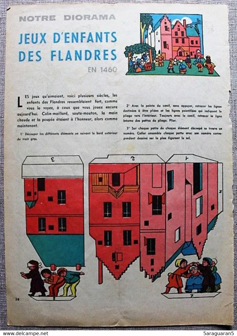 DIORAMA - Double Planches En Papier - Jeux D'enfants Des Flandres En 1460 - Other Plans