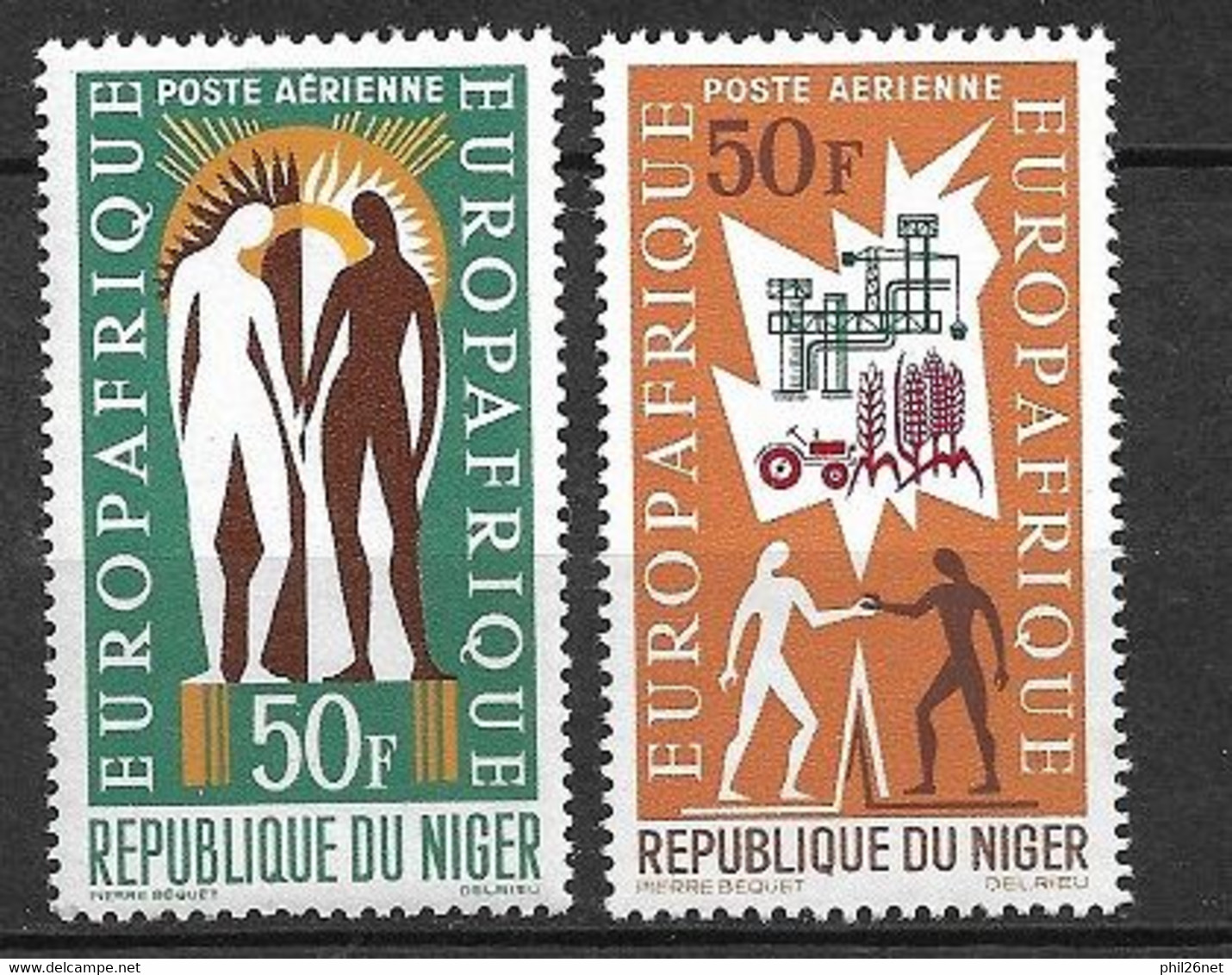 Niger   Poste Aérienne N° 30 Et 43 Europafrique 1963 Et 1964    Neufs * *  B/TB     - 1963