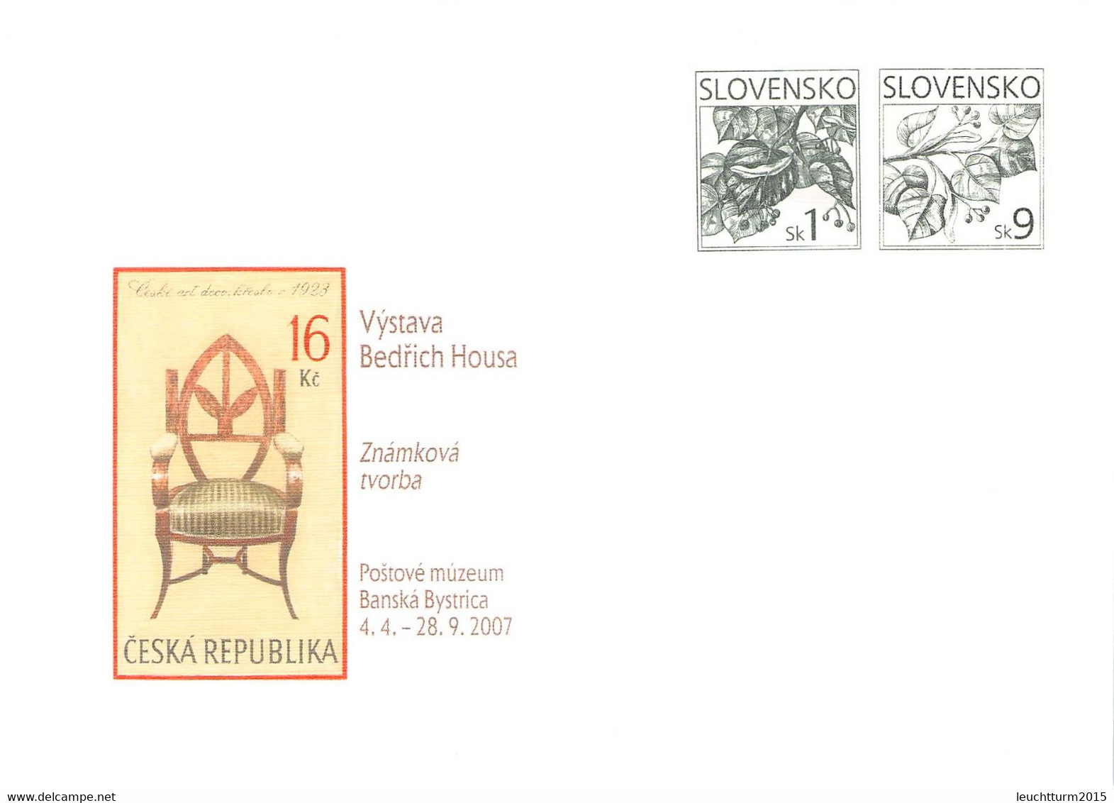 SLOVAKIA - STATIONARY ENVELOPE 2007 HOUSA Unc //Q102 - Postcards