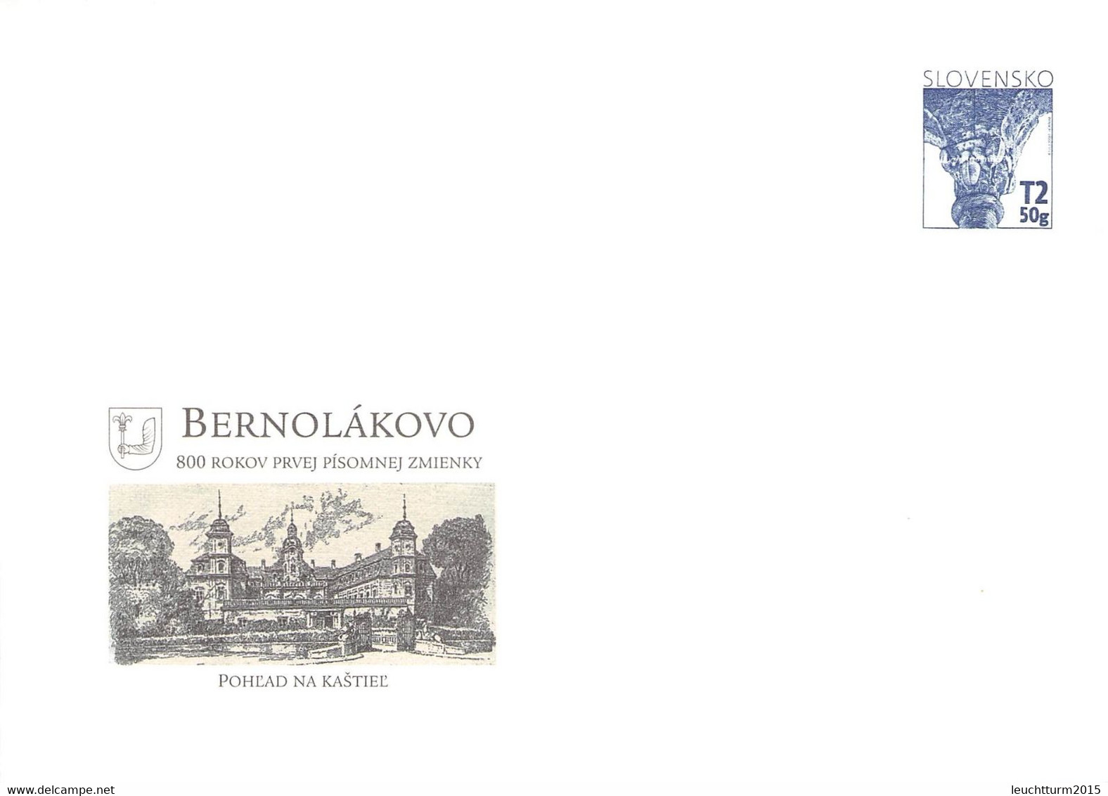 SLOVAKIA - STATIONARY ENVELOPE 2009 BERNOLÁKOVO Unc //Q113 - Cartes Postales