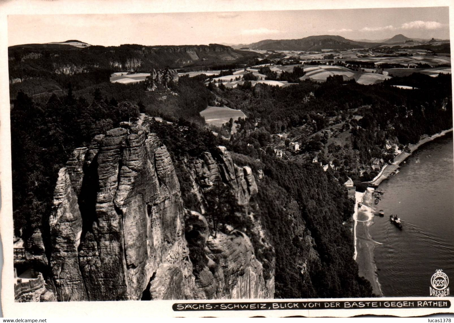 SACHS / SCHWEIZ / BLICK VON DER BASTEIGEGEN RATHEN - Hohnstein (Saechs. Schweiz)