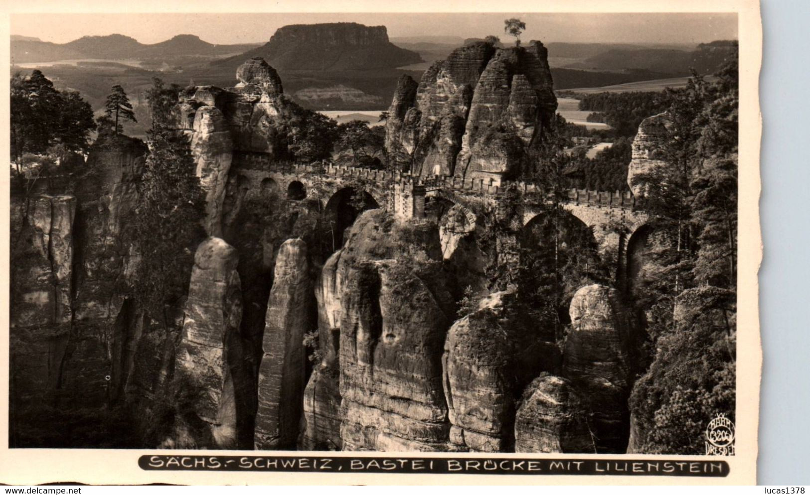 SACHS / SCHWEIZ / BASTEI BRUCKE MIT LILIENSTEIN - Hohnstein (Sächs. Schweiz)