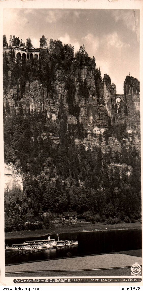 SACHS / SCHWEIZ / BASTEI HOTEL MIT BASTEI BRUCKE - Hohnstein (Saechs. Schweiz)