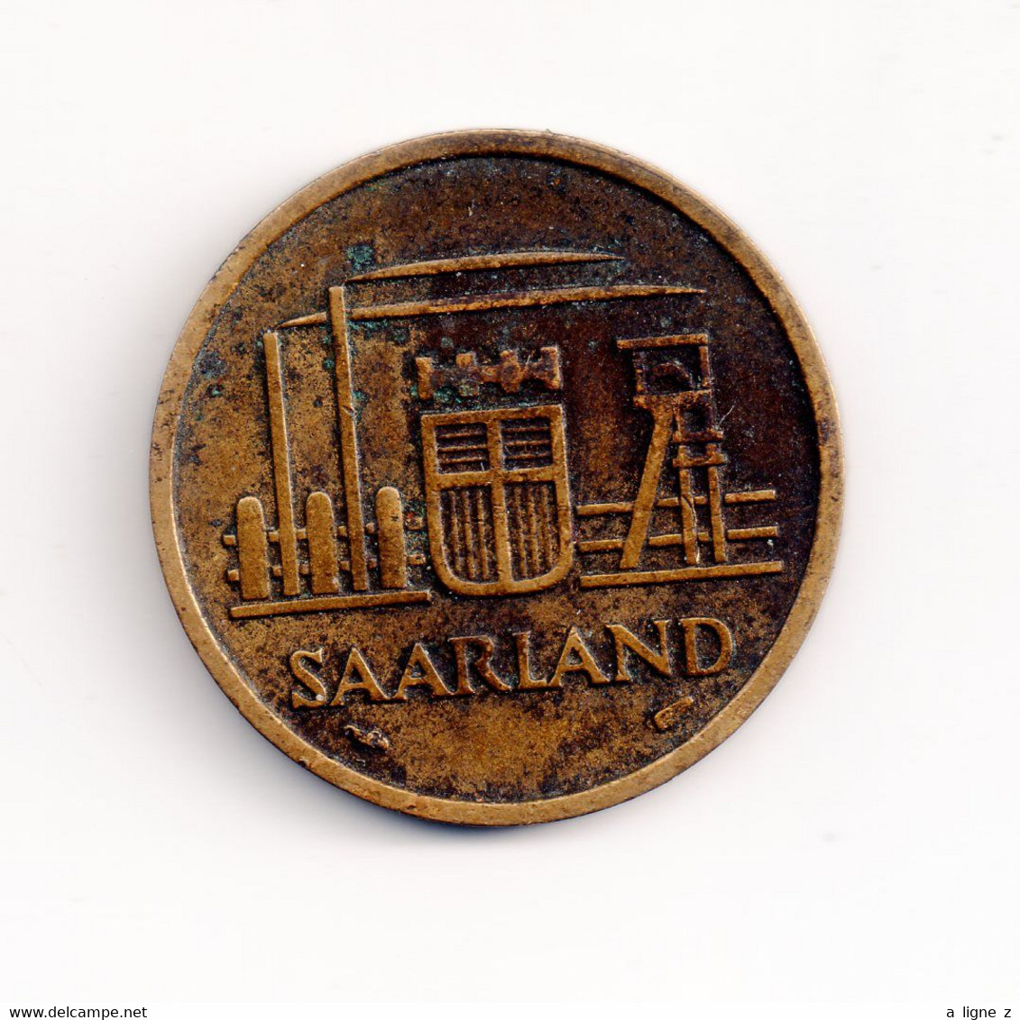 REF MON2a  : Monnaie Coin Allemagne Saarland 20 Franken 1954 - 20 Francos