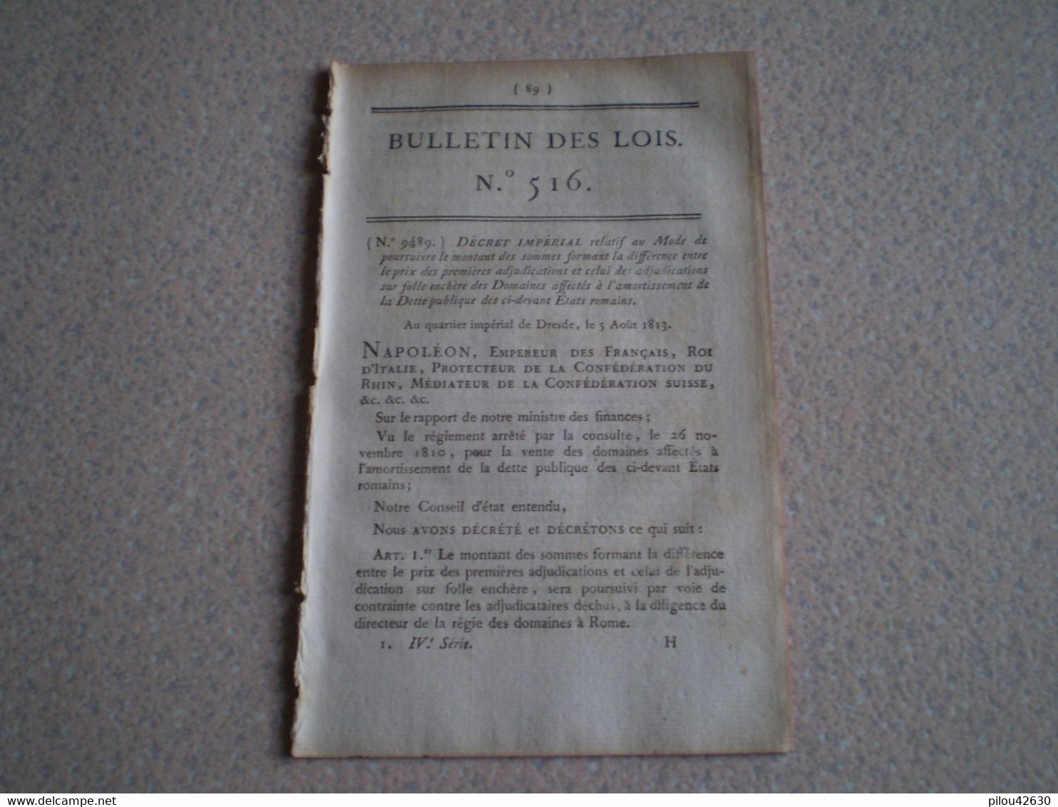 Napoléon 1813:Compte Molé & Duchesse De Frioul; Chabeuil,Drôme & Torrent De La Véore; Legs Cornas,Chateaubourg - Décrets & Lois