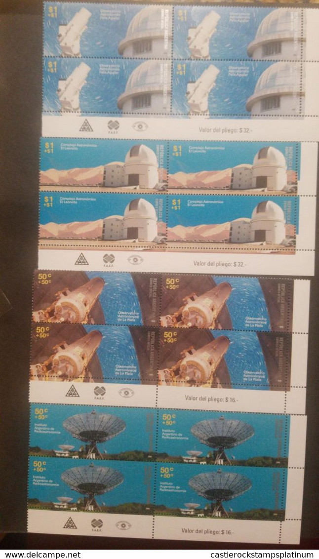 A) 2010, ARGENTINA, ASTRONOMICAL OBSERVATORY, LA PLATA, NATIONAL INSTITUTE OF RADIOASTRONOMY, EL LEONCITO COMPLEX, FELIX - Unused Stamps