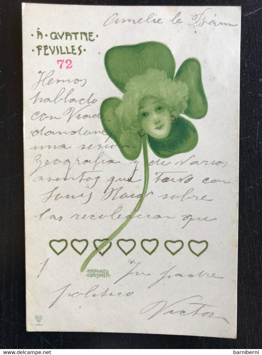 Raphael Kirchner. Sèrie A Quatre Feuilles. 1899. Art Nouveau. Jugendstil. - Kirchner, Raphael