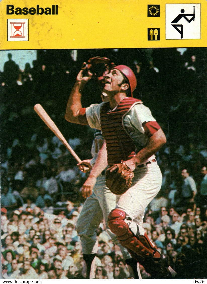 Fiche Sports: Baseball - Histoire Du Sport Américain Depuis 1830 - Editions Rencontre 1977 - Deportes