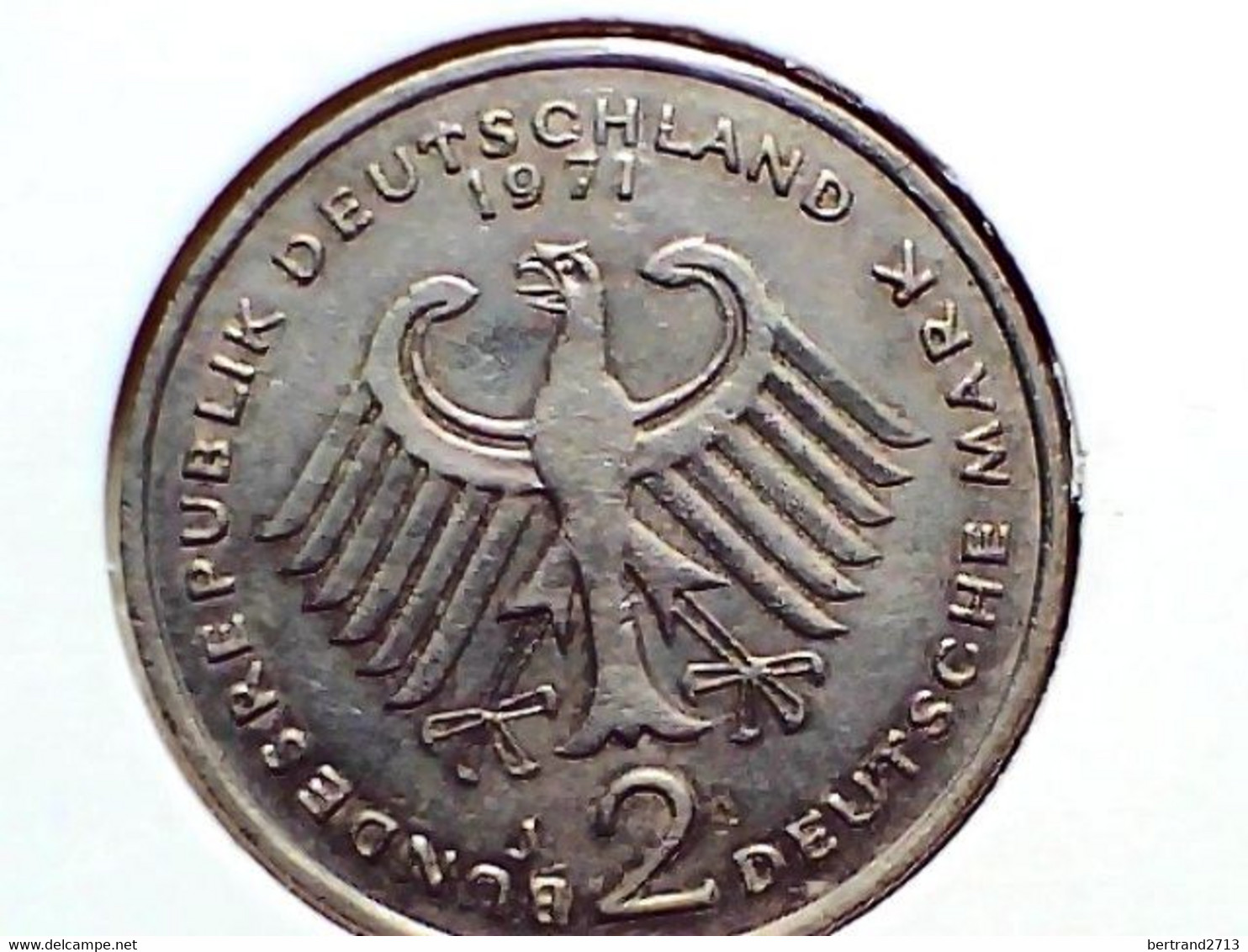 German Federal Republic 2 Mark 1971J KM A127 - 2 Mark