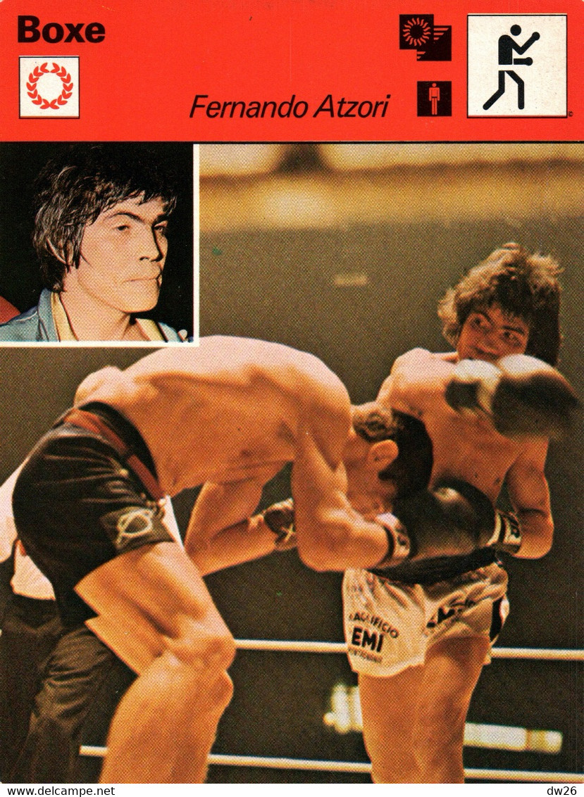Fiche Sports: Boxe - Fernando Atzori (Italien, Poids Mouche, Champion Olympique 1960) Combat Contre Fritz Chervet - Sport