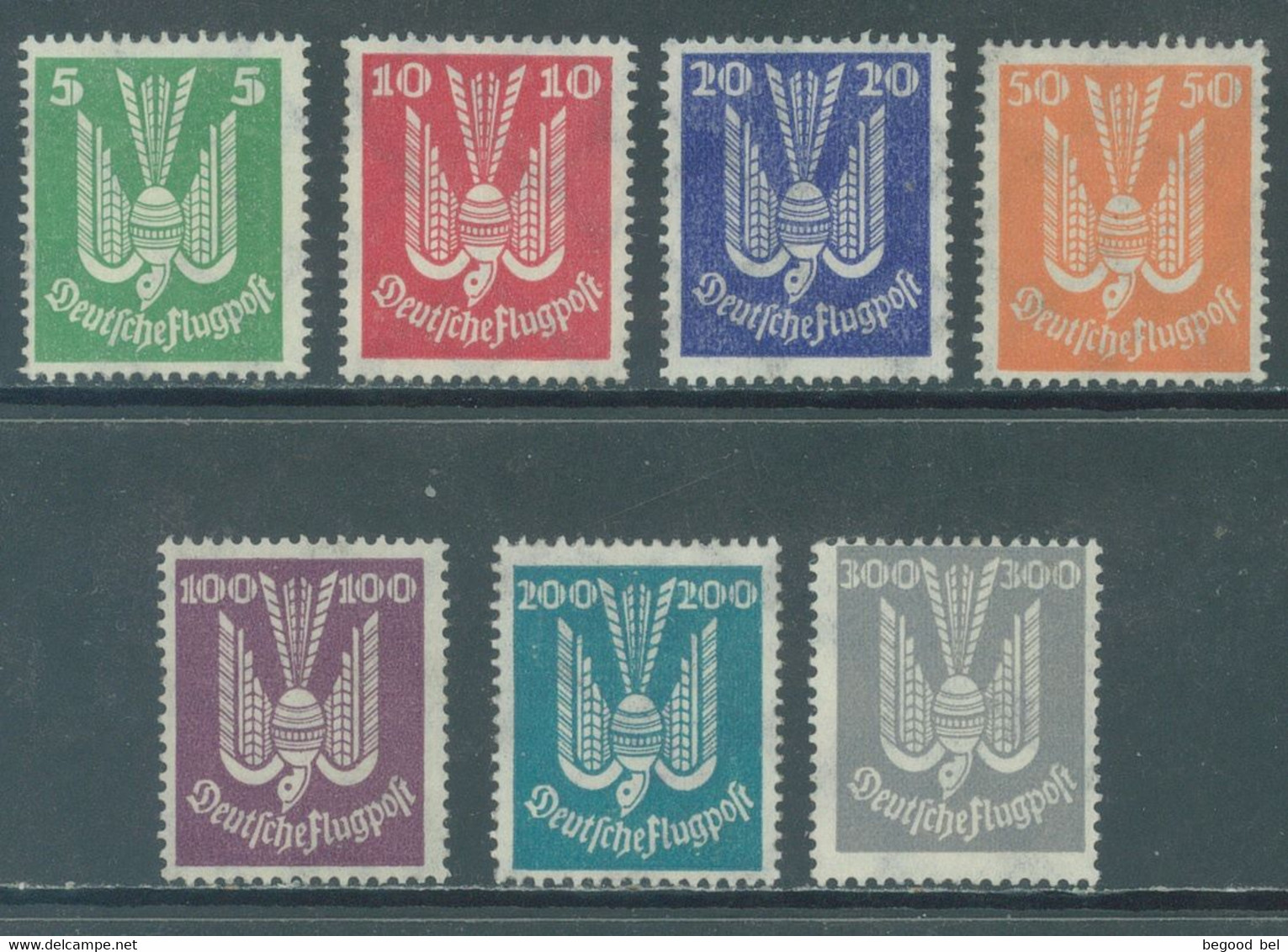 REICH - 1924 - MNH/***- LUXE  - Mi 344-350 Yv PA 20-26 - Lot 22994 - QUOTE 1500.00 EUR !!! - Nuovi