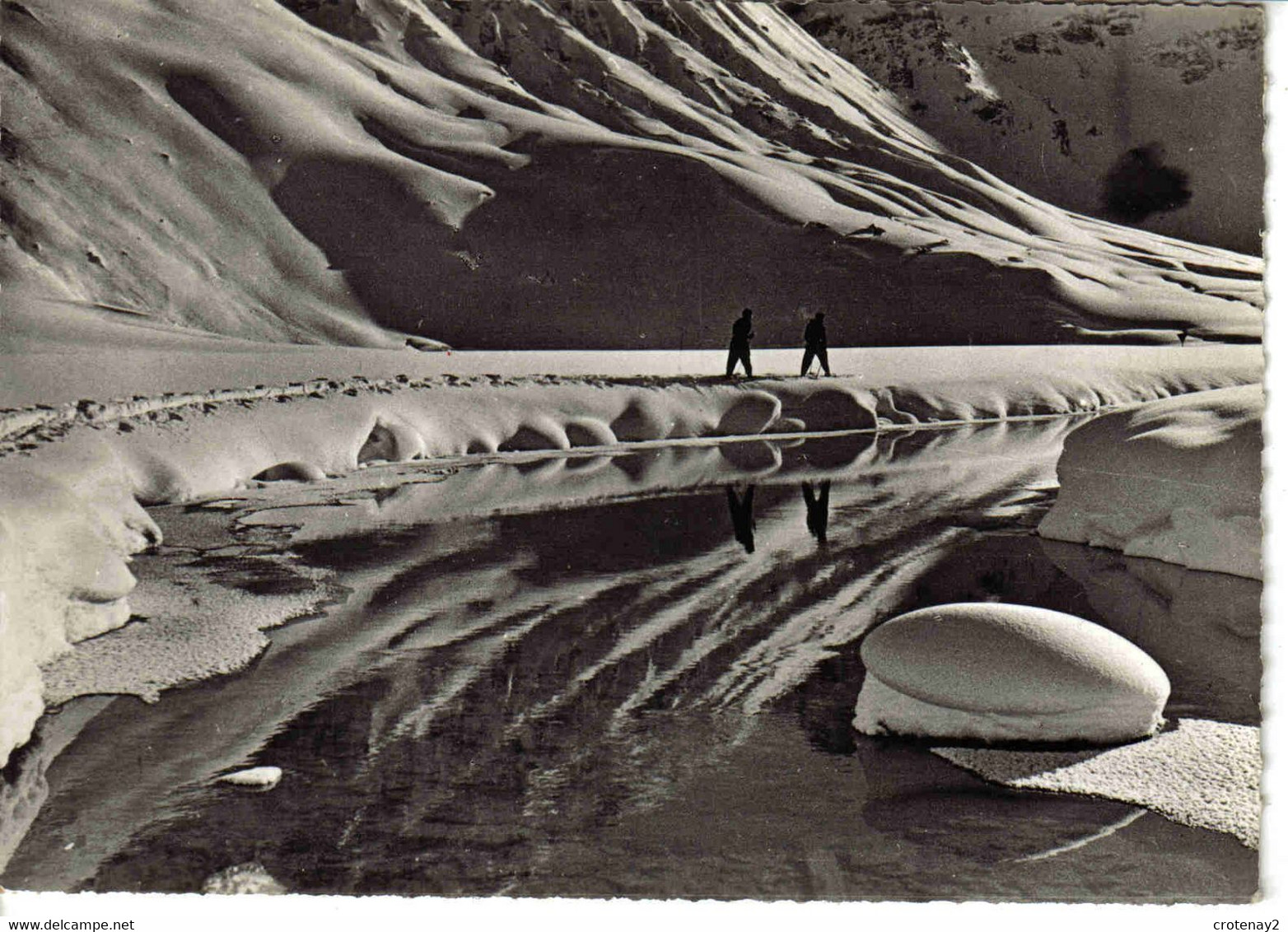 73 TIGNES Vers Val D'Isère Station Du Lac Animée Skieurs De Fond Photo Reportages Français Paris VOIR DOS - Val D'Isere