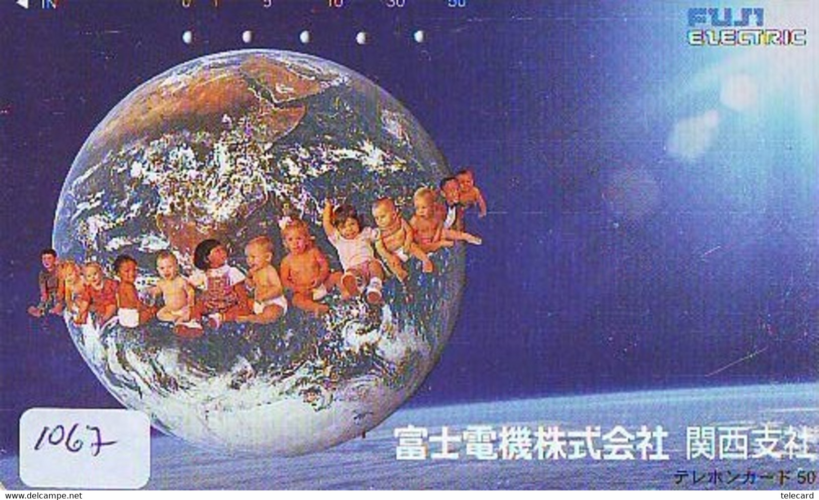 TELECARTE JAPAN *  ESPACE (1067)  GLOBE * SATELLITE * TERRESTRE * MAPPEMONDE * Telefonkarte Phonecard JAPAN * - Space