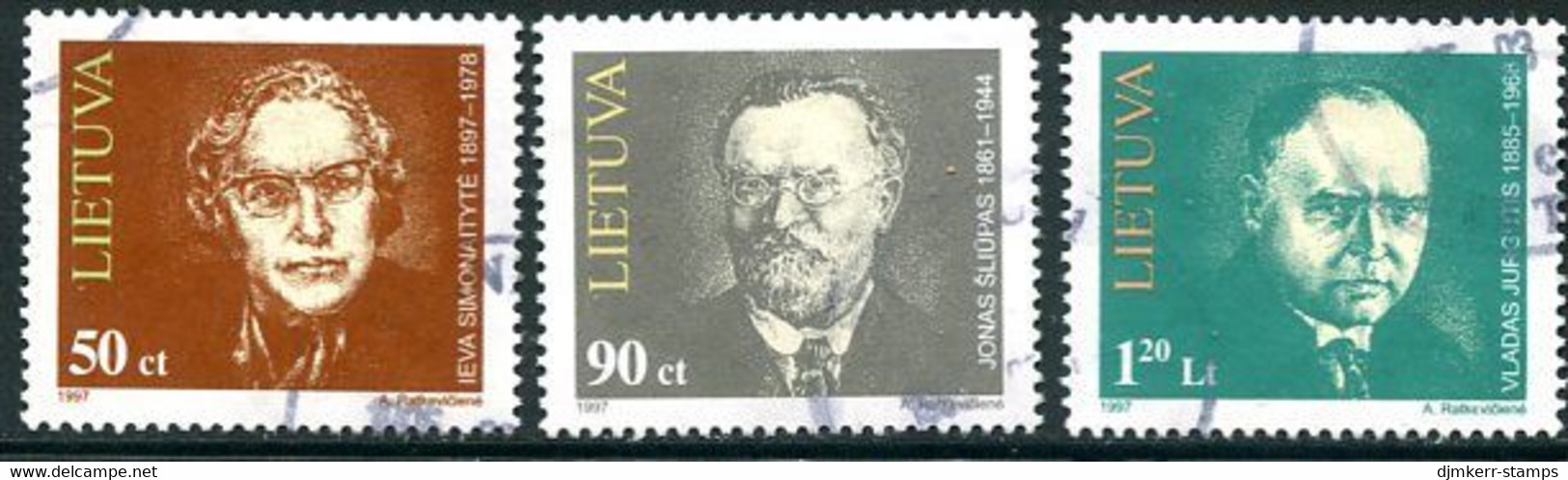 LITHUANIA 1997 Personalities Used.  Michel 627-29 - Lithuania