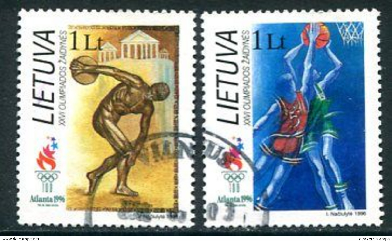 LITHUANIA 1996 Olympic Games, Atlanta Used.  Michel 615-16 - Lituania