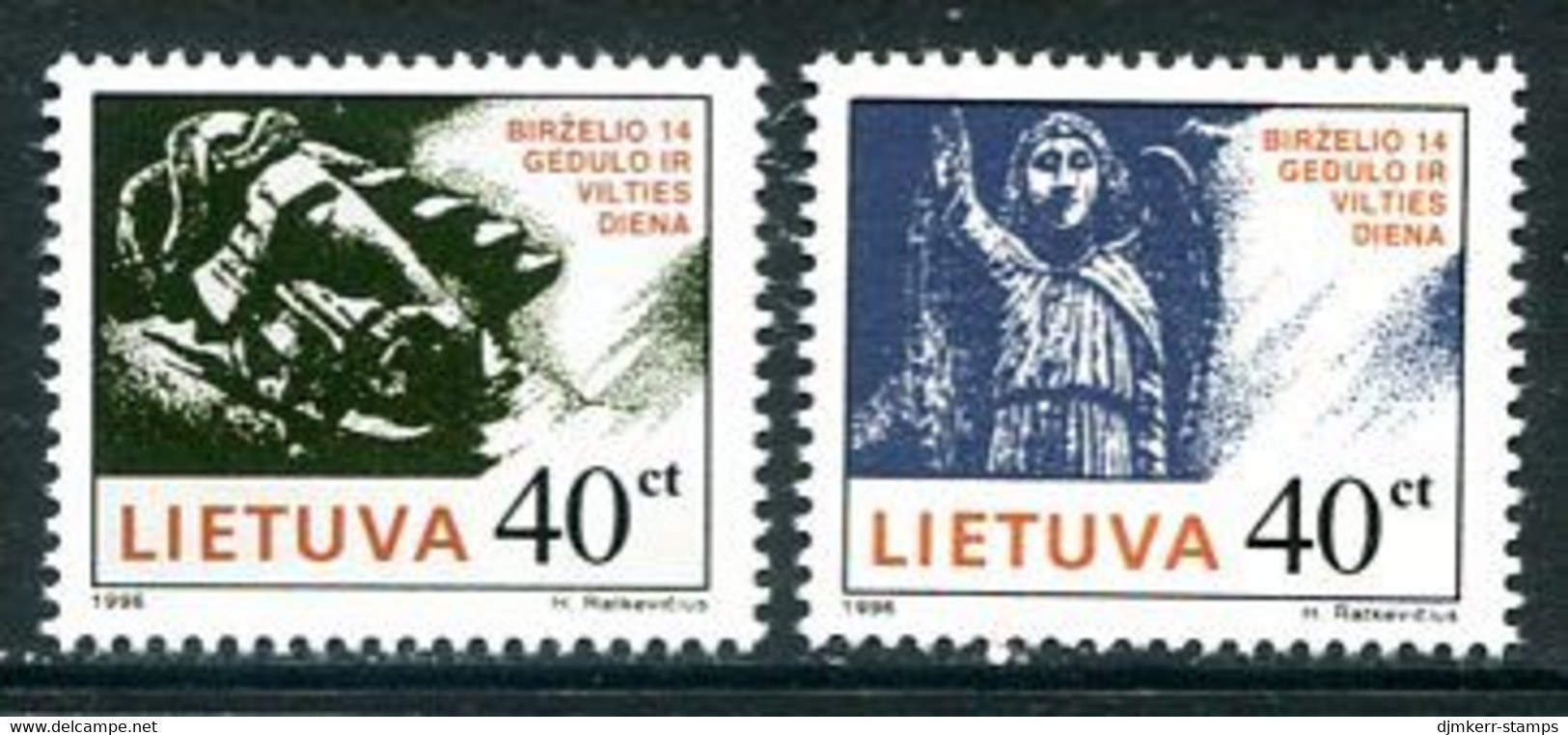 LITHUANIA 1996 Day Of Mourning And Hope MNH / **.  Michel 613-14 - Lithuania