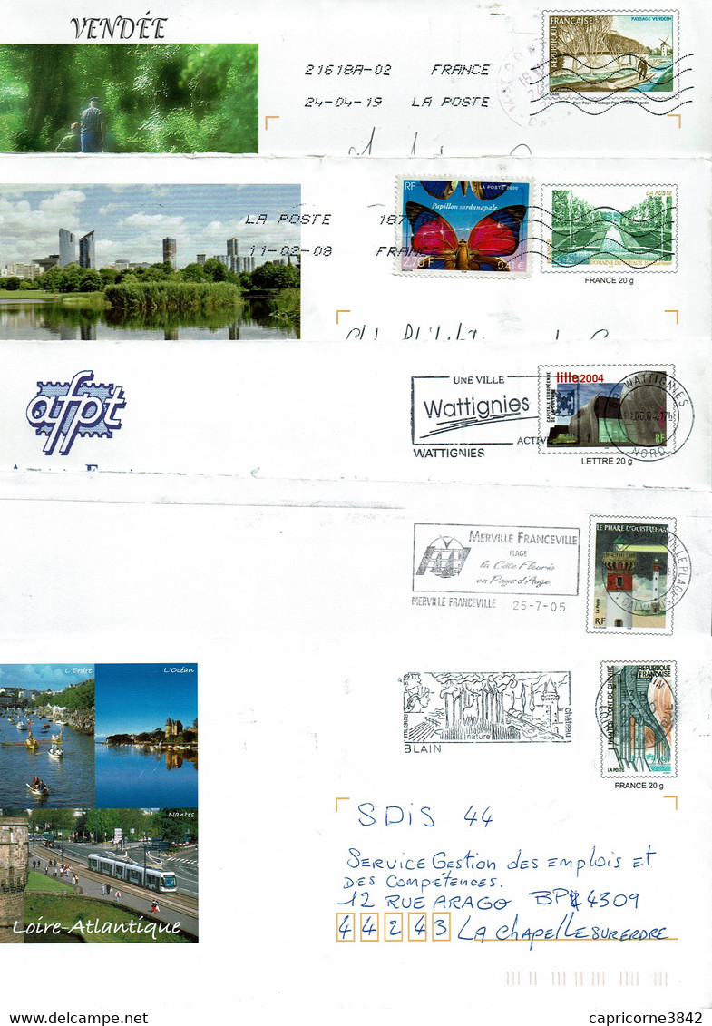 5 Enveloppes PAP -  PAYSAGES DE FRANCE - Listos A Ser Enviados: Otros (1995-...)