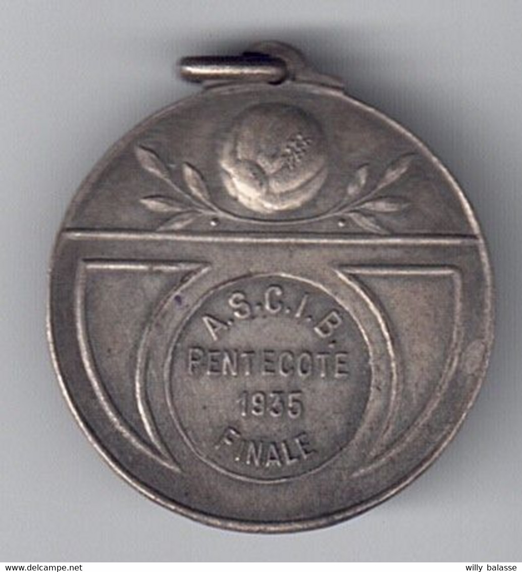 Médaille Football  ASCIB Pentecôte 1935 Finale - Professionali / Di Società