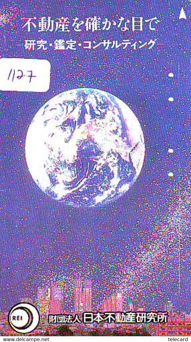 TELECARTE JAPAN *  ESPACE (1127) * GLOBE * SATELLITE * TERRESTRE * MAPPEMONDE * Telefonkarte Phonecard JAPAN * - Space