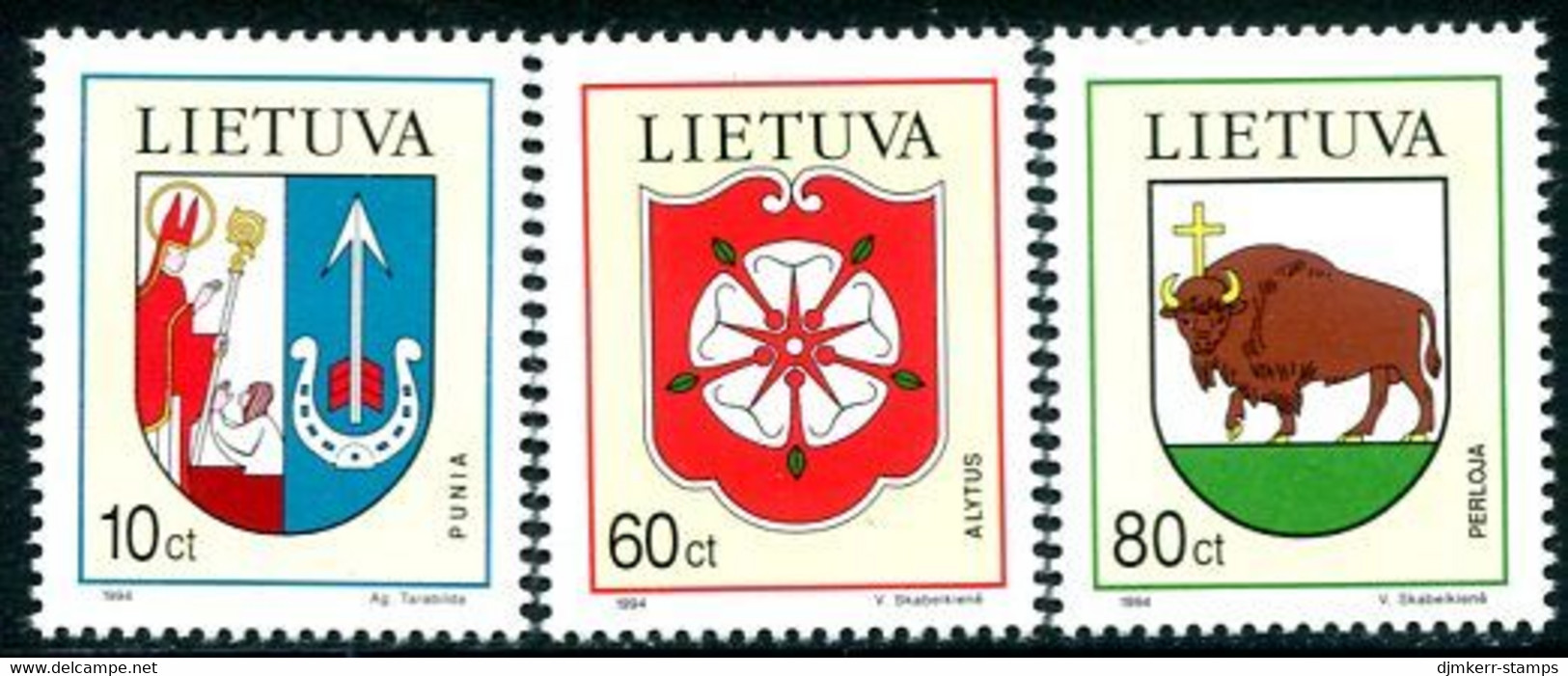 LITHUANIA 1994 Town Arms.MNH / **.  Michel 563-65 - Lithuania